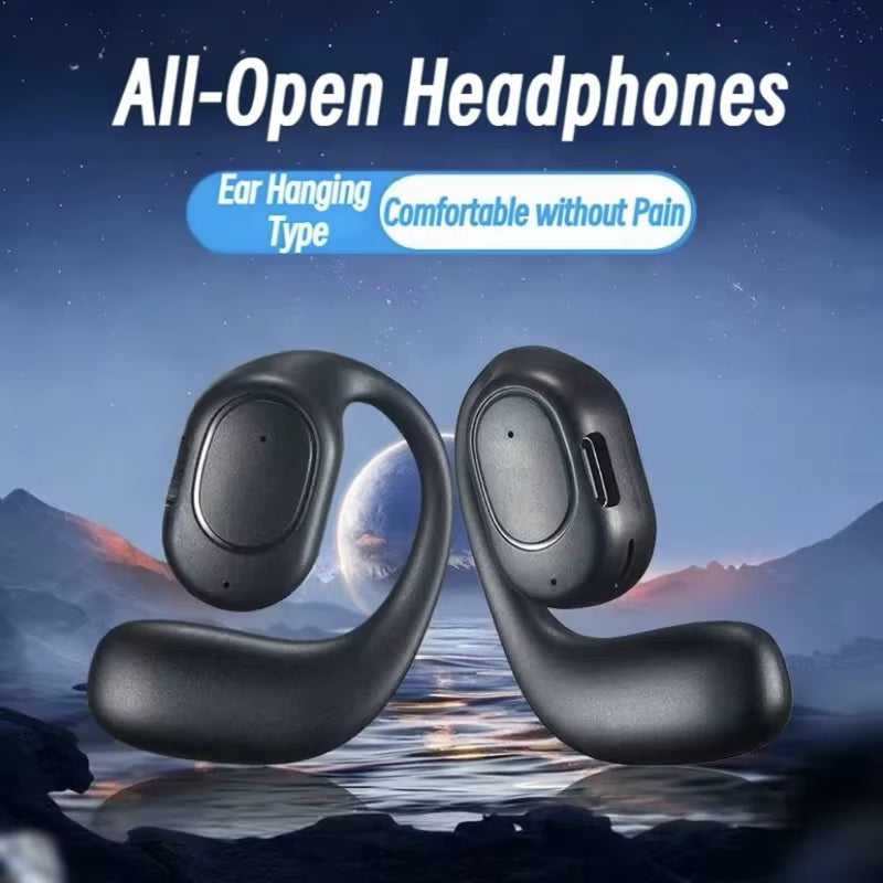 KY2 Wireless Bluetooth Earphones Air Conduction OWS Headphone Hifi Ear-Hook Music Sports Noise Cancel Headset for Smart Phones